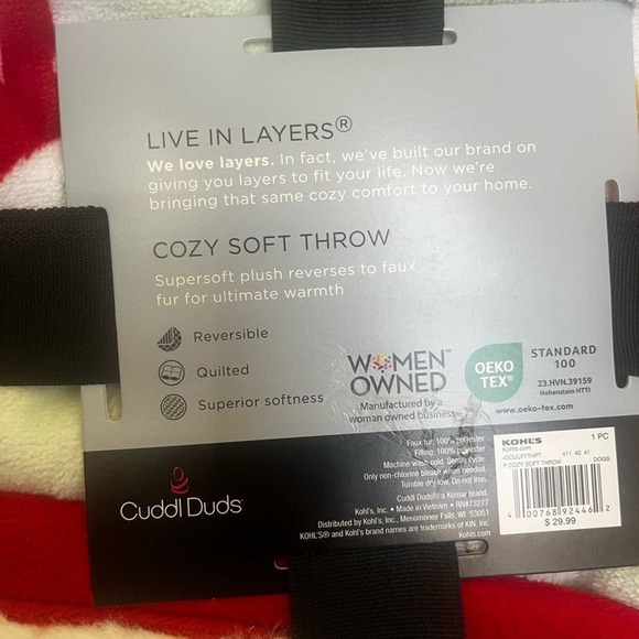 NEW Cuddl Duds Cozy Plush Sherpa Throw Blanket Dogs Polar Bears (50in by 60in) - Picture 9 of 11